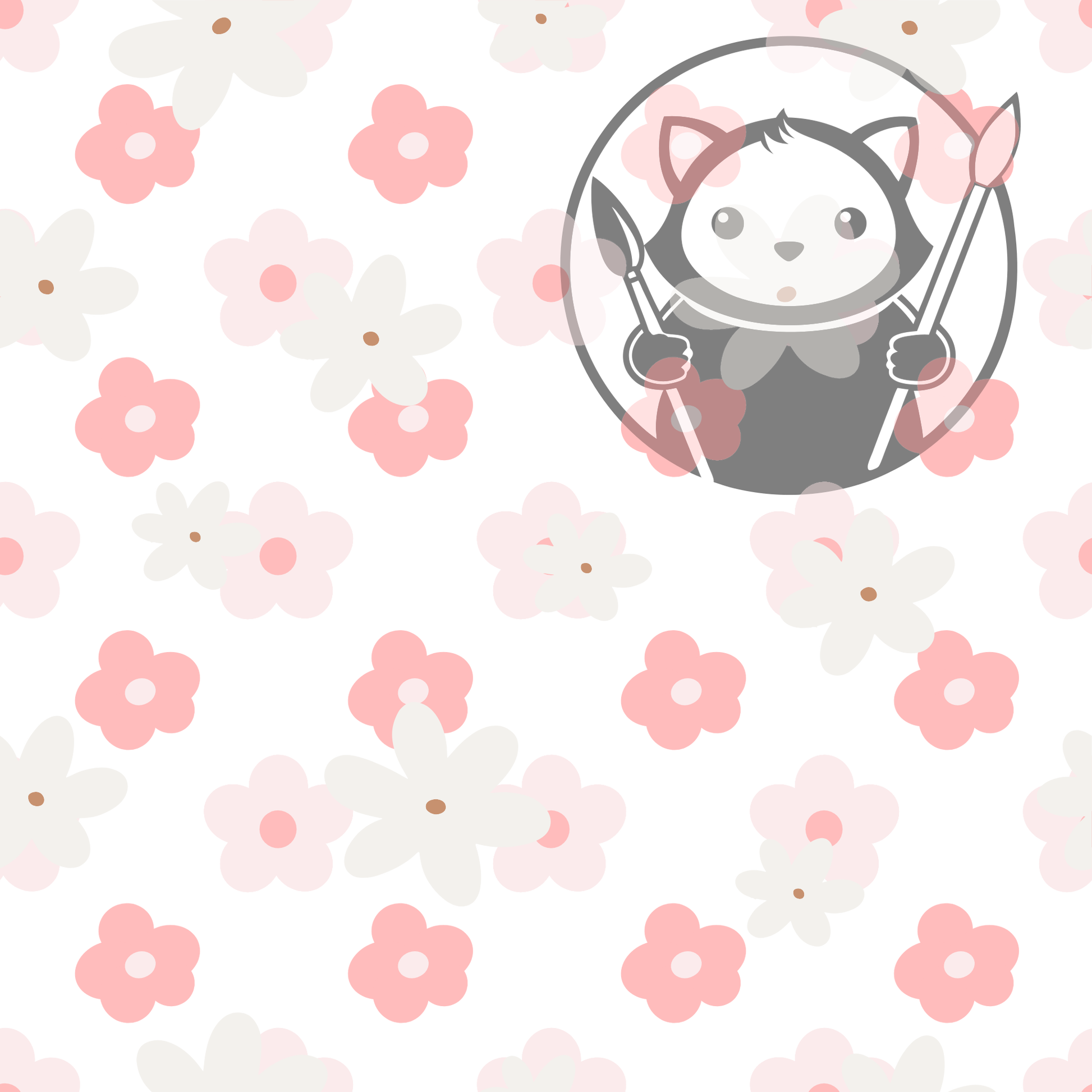 Next Level Sheet - Printed Acrylic and Plywood - Simple Sakura Pattern