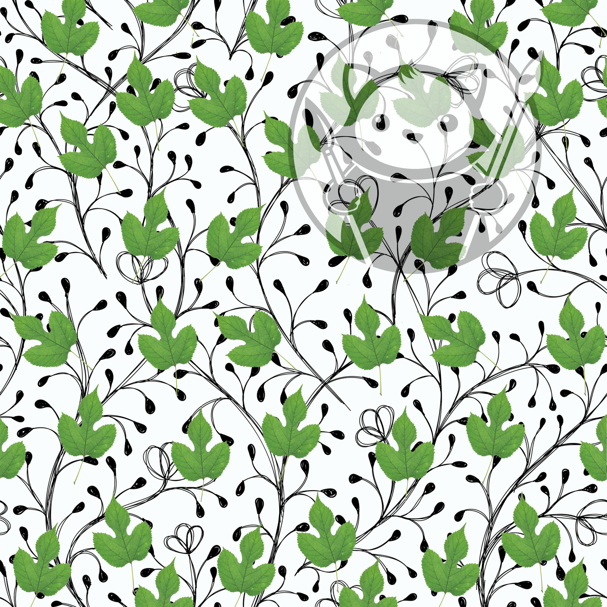 Next Level Sheet - Printed Acrylic and Plywood - Small Ivy Pattern