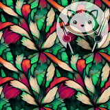 Stained Glass Imiatation - Green Leaves - Next Level Sheet