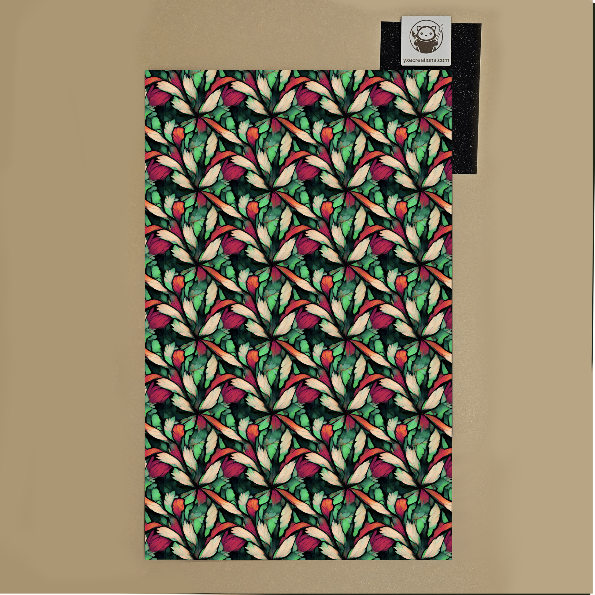 Next Level Sheet - UV Printed Plywood and Acrylic Sheets - Green Grass Stained Glass - Pattern