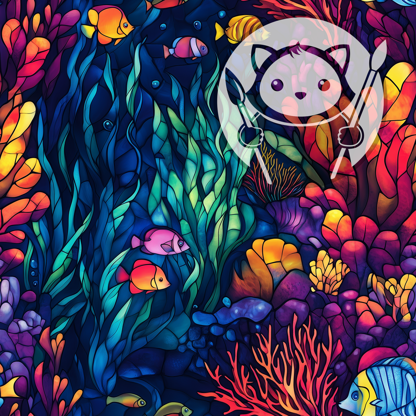 Next Level Sheet - Printed Acrylic and Plywood - Under the Sea Pattern