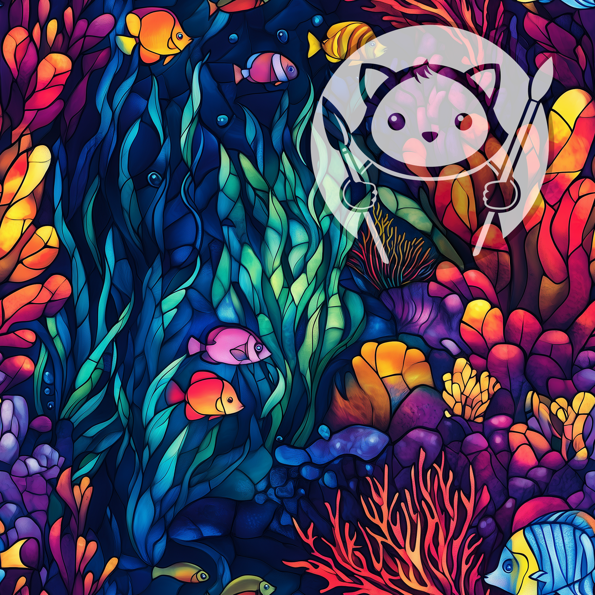 Next Level Sheet - Printed Acrylic and Plywood - Under the Sea Pattern