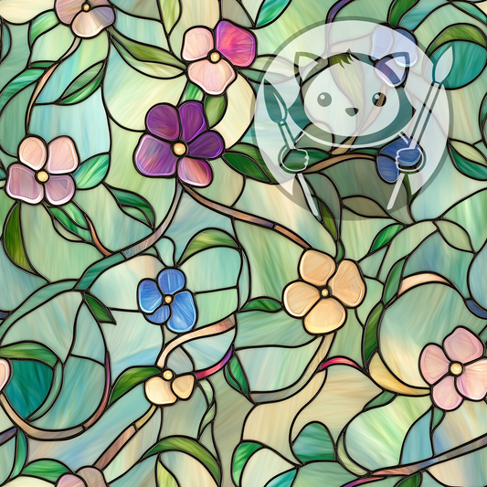 Next Level Sheet - Printed Acrylic and Plywood - Small Flowers Pattern