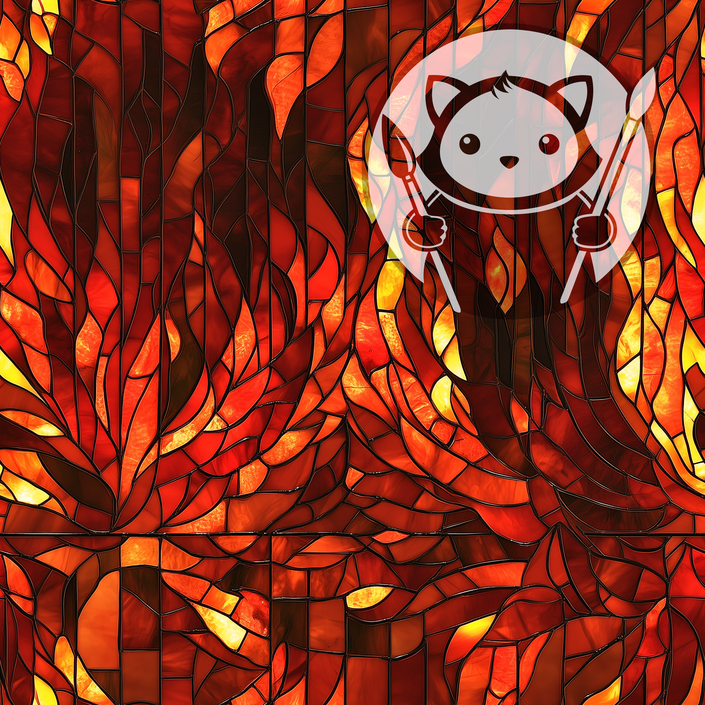 Next Level Sheet - Printed Acrylic and Plywood - Fire Glass Pattern