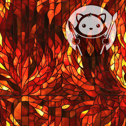 Next Level Sheet - Printed Acrylic and Plywood - Fire Glass Pattern