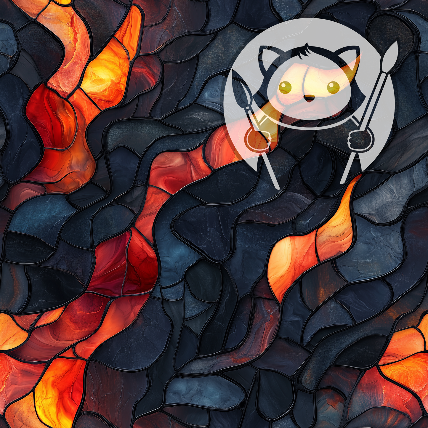 Next Level Sheet - Printed Acrylic and Plywood - Dark Lava Pattern