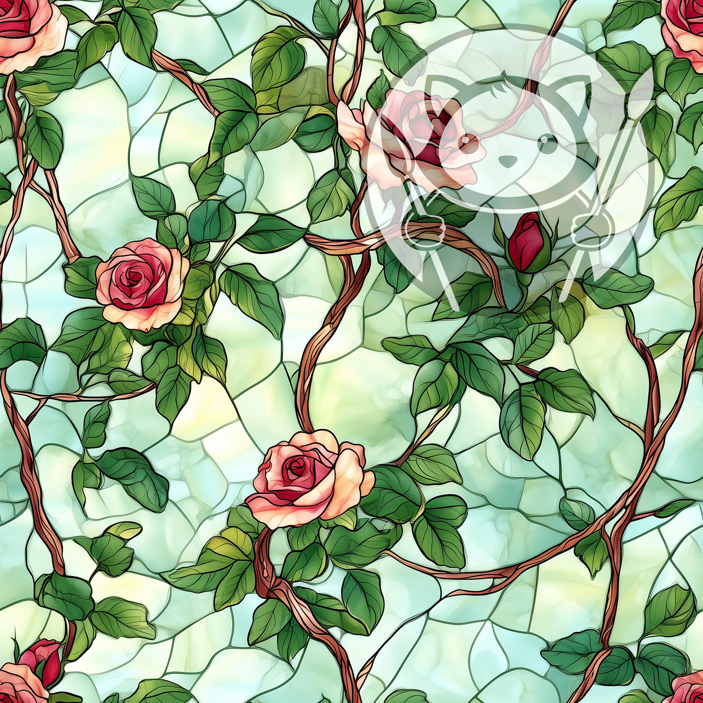 Next Level Sheet - Printed Acrylic and Plywood - Roses Wall Pattern