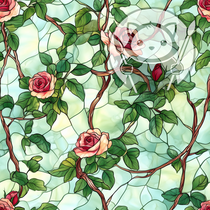 Next Level Sheet - Printed Acrylic and Plywood - Roses Wall Pattern