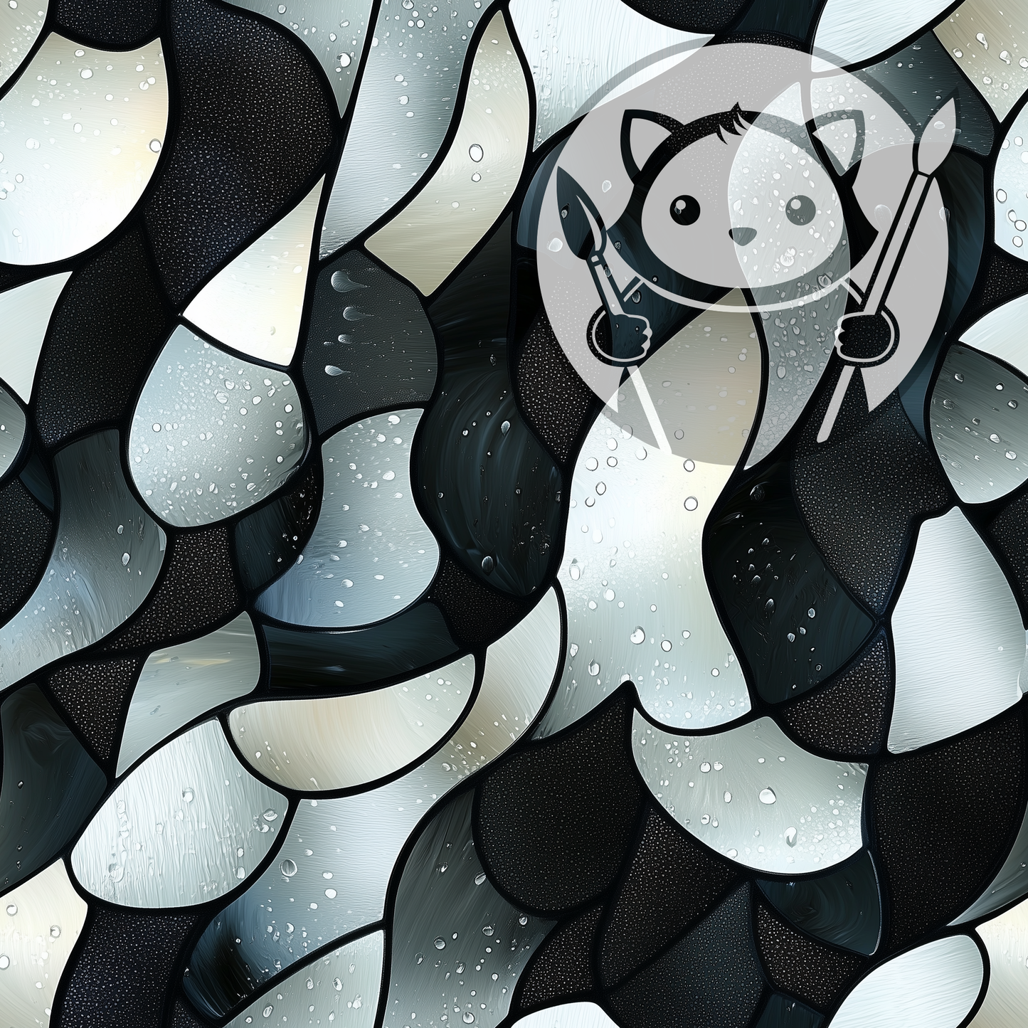 Next Level Sheet - Printed Acrylic and Plywood - Black and White Glass Pattern