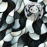 Stained Glass Imitation - Black and White - Next Level Sheet