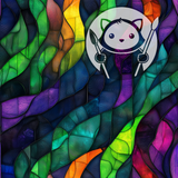 Stained Glass Imitation - Dark Green - Next Level Sheet