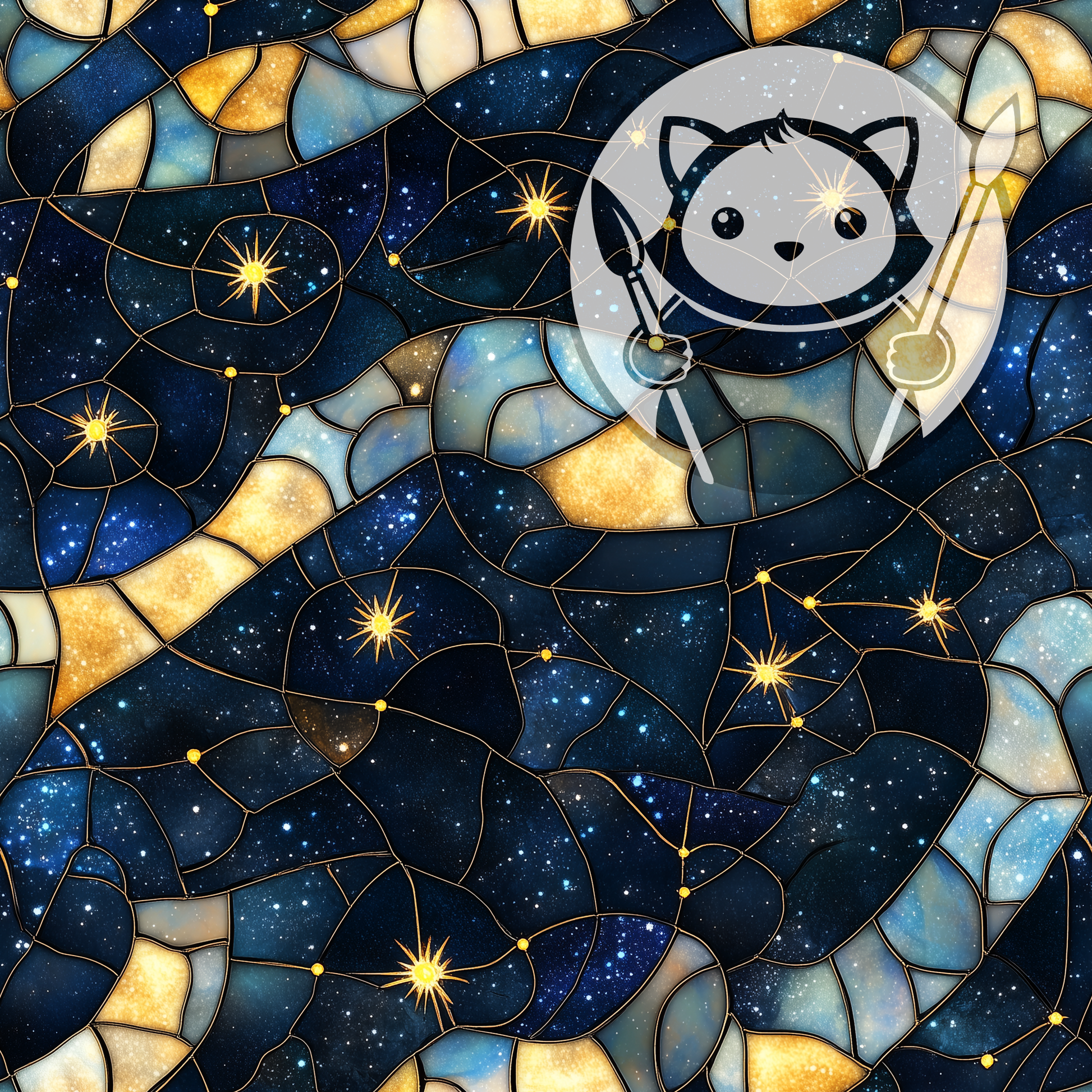 Next Level Sheet - Printed Acrylic and Plywood - Stars and Milky Way Pattern