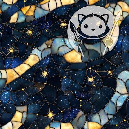 Next Level Sheet - Printed Acrylic and Plywood - Stars and Milky Way Pattern