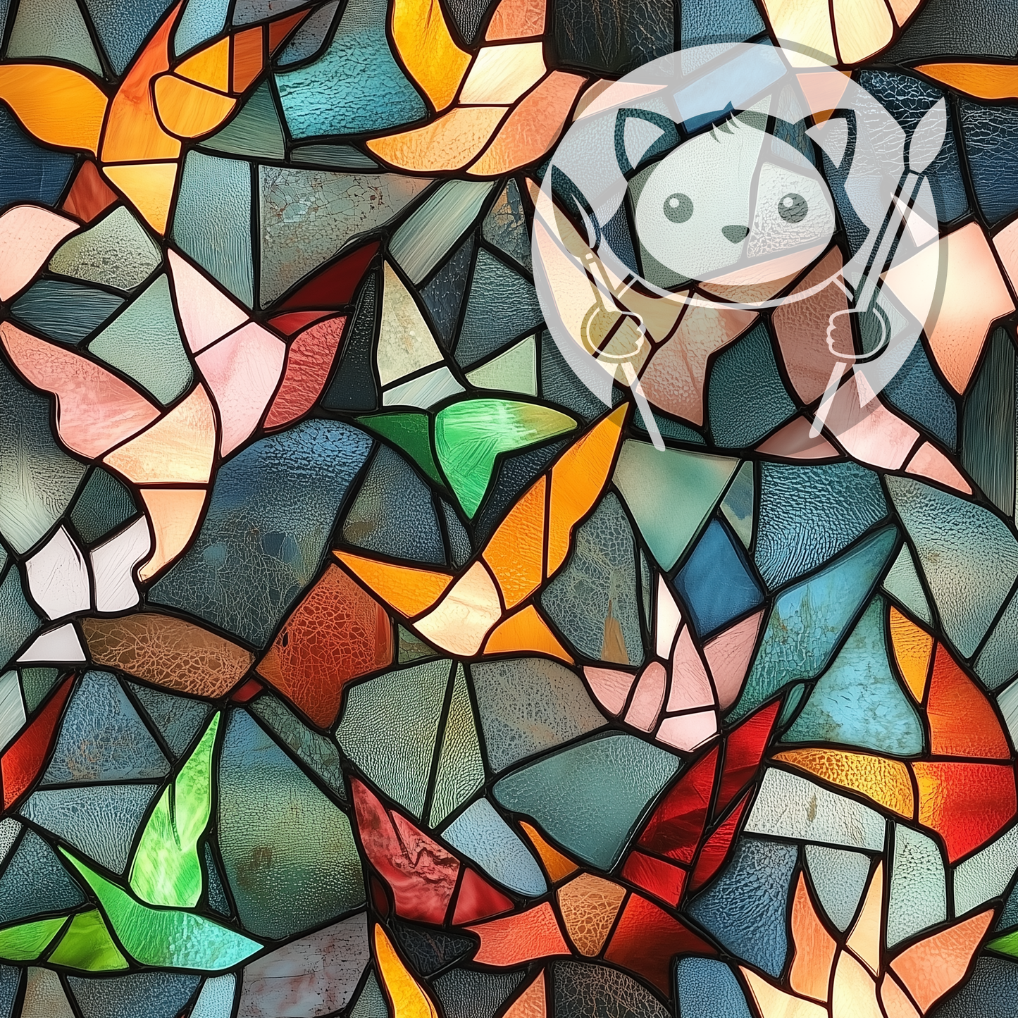 Next Level Sheet - Printed Acrylic and Plywood - Small Cranes Pattern