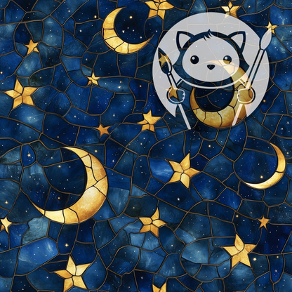 Next Level Sheet - Printed Acrylic and Plywood - Starry Night Pattern
