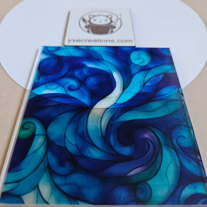 Stained Glass Imitation - Blue Swirls - Next Level Sheet Close Up