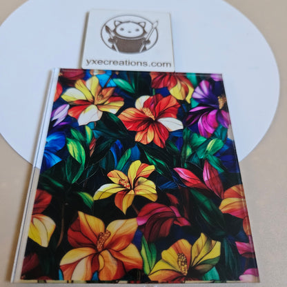 Stained Glass Imitation - Bright Flowers - Next Level Sheet Close Up