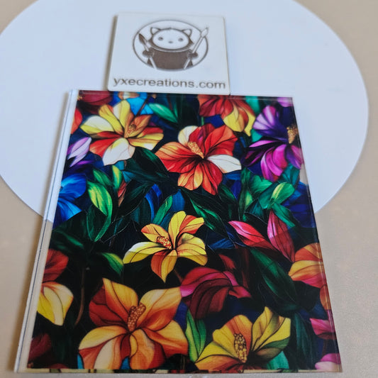 Stained Glass Imitation - Bright Flowers - Next Level Sheet Close Up