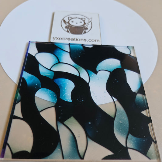 Stained Glass Imitation - Glass Black and White - Next Level Sheet Close Up