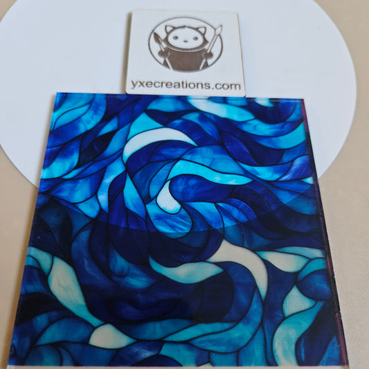 Stained Glass Imitation - Glass Blue - Next Level Sheet Close Up