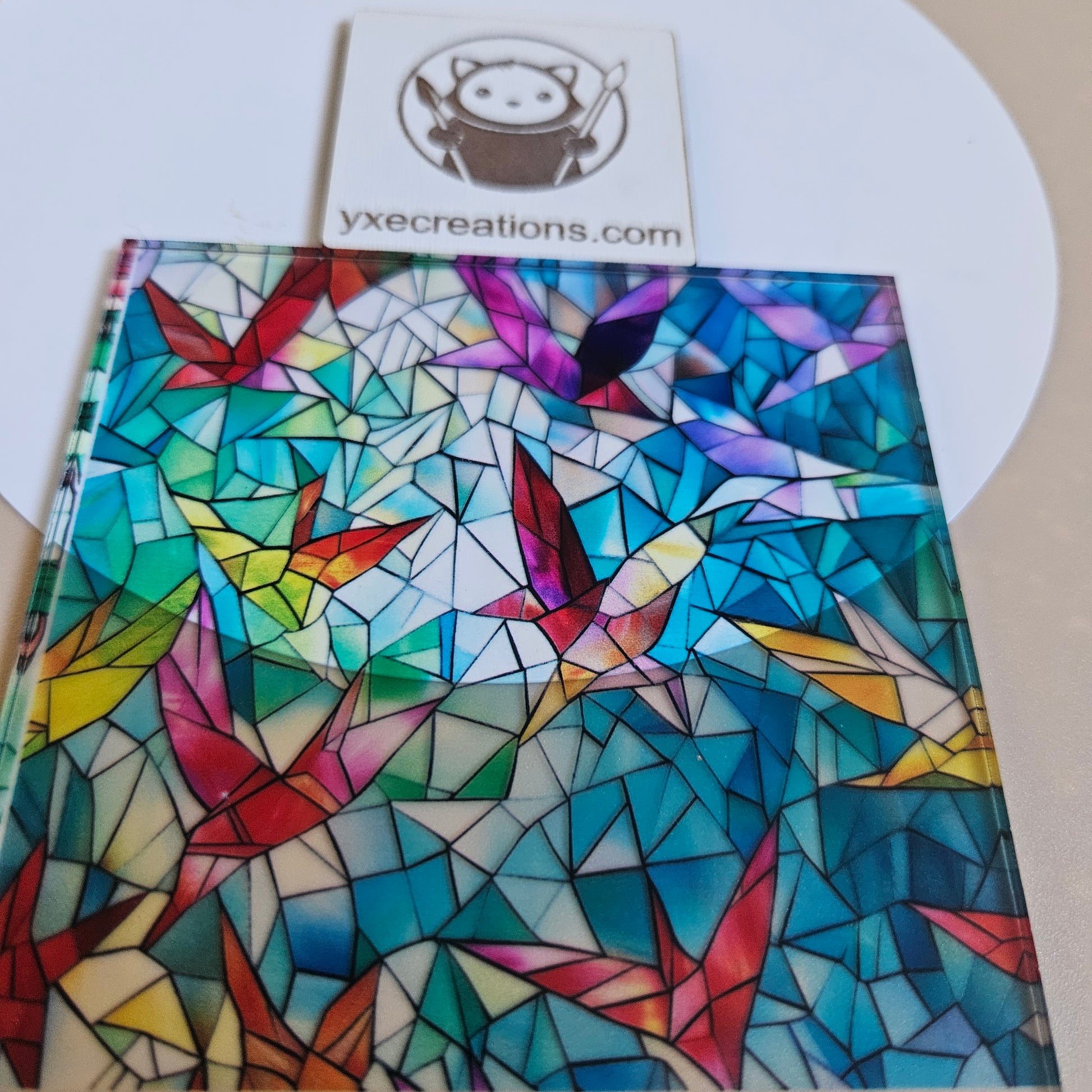 Stained Glass Imitation - Glass Cranes - Next Level Sheet Close Up