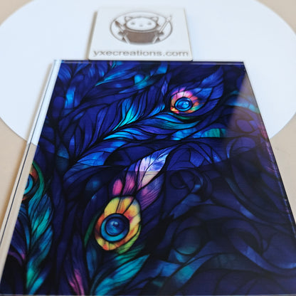 Stained Glass Imitation - Peacock Feathers - Next Level Sheet Close Up