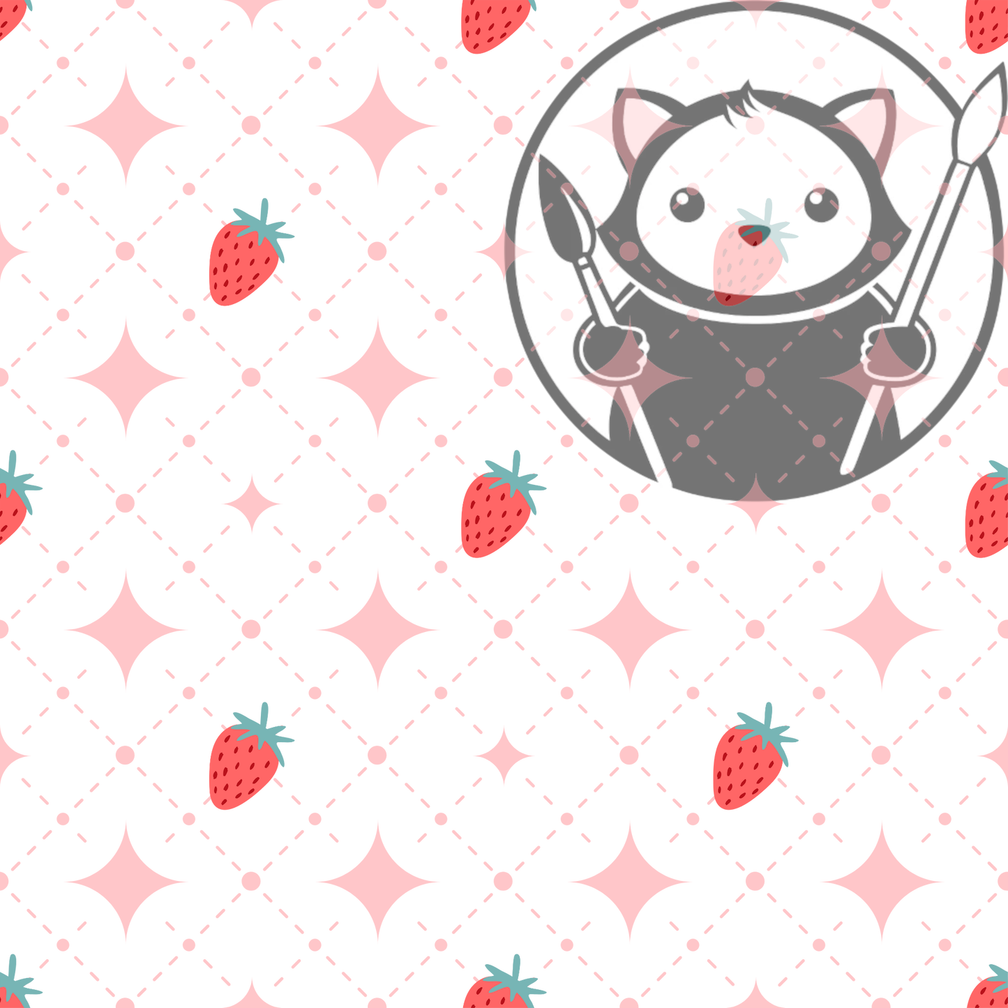 Next Level Sheet - Printed Acryic and Plywood Sheets - Strawberries - Pattern