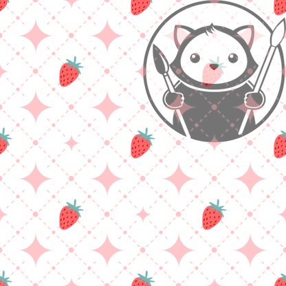 Next Level Sheet - Printed Acryic and Plywood Sheets - Strawberries - Pattern