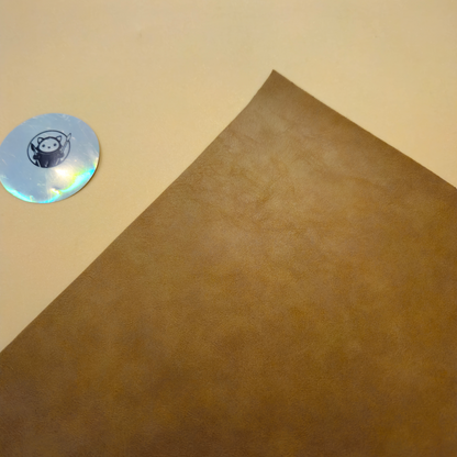 Tan - Engraves Black - Leatherette Sheet – PU Material - Corner