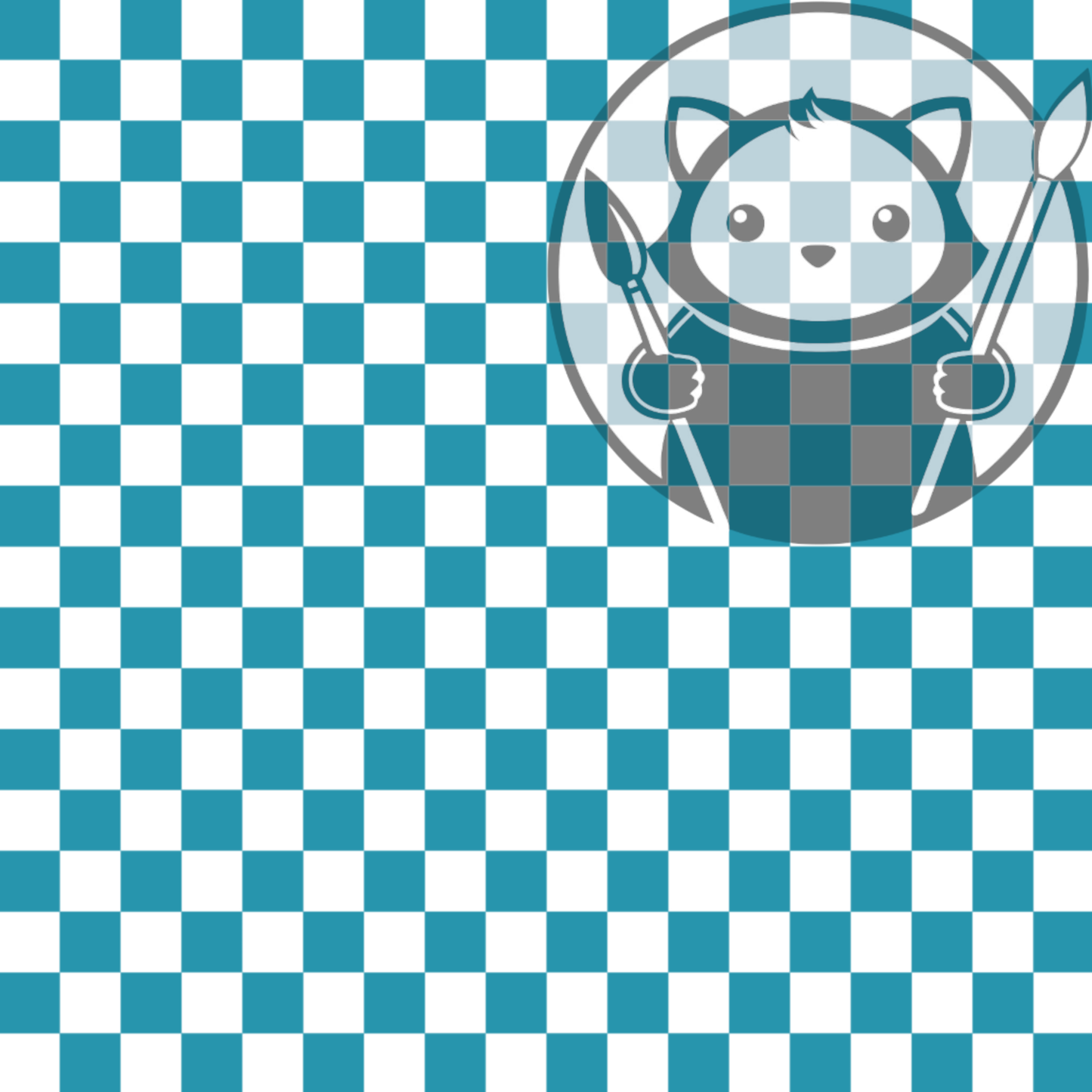 Next Level Sheet - UV Printed Plywood and Acrylic Sheets - Teal Checkers - Pattern