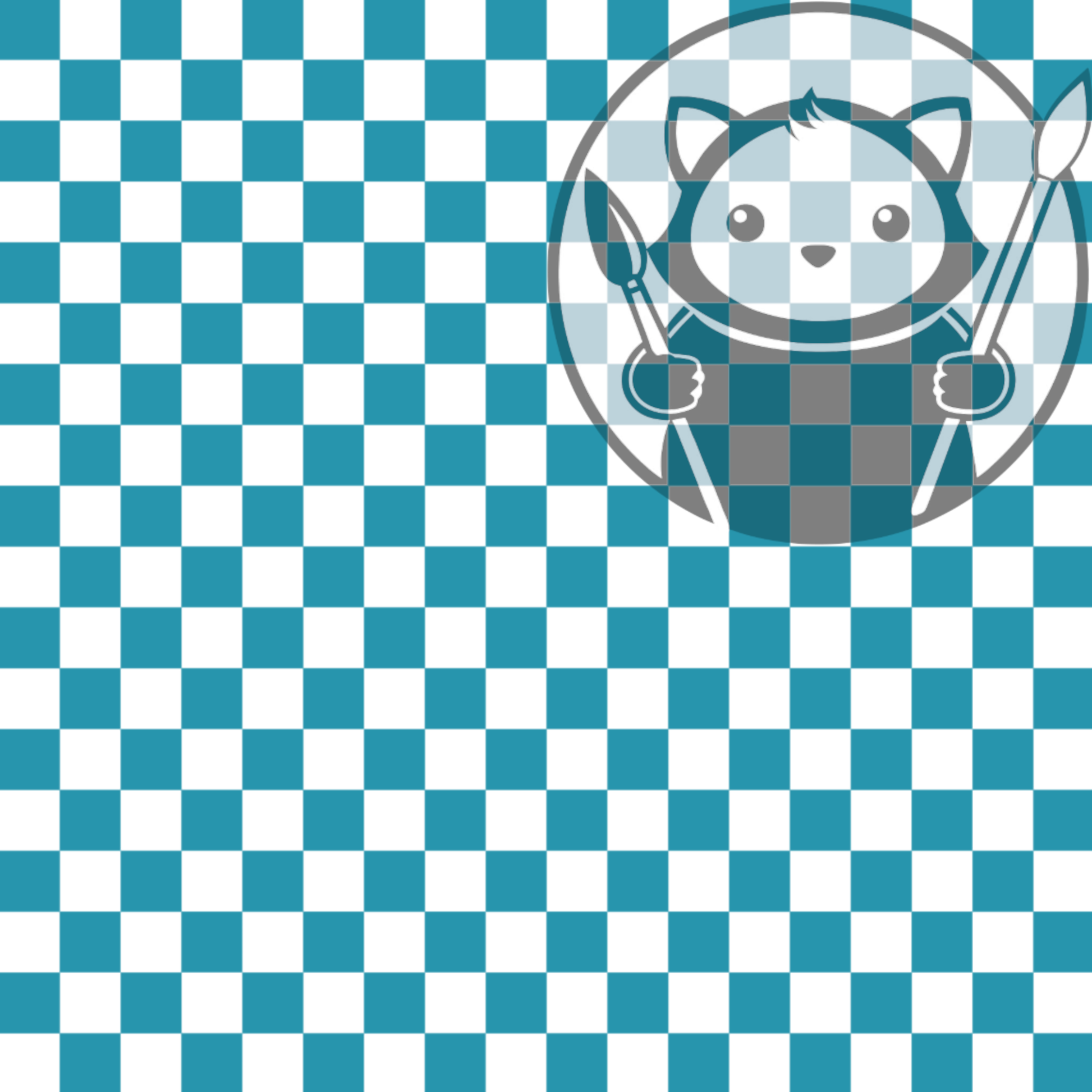 Next Level Sheet - UV Printed Plywood and Acrylic Sheets - Teal Checkers - Pattern