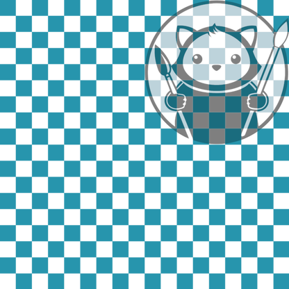 Next Level Sheet - UV Printed Plywood and Acrylic Sheets - Teal Checkers - Pattern