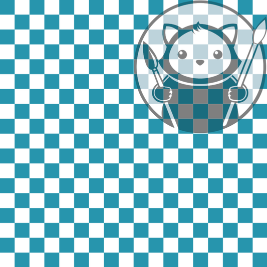 Next Level Sheet - UV Printed Plywood and Acrylic Sheets - Teal Checkers - Pattern