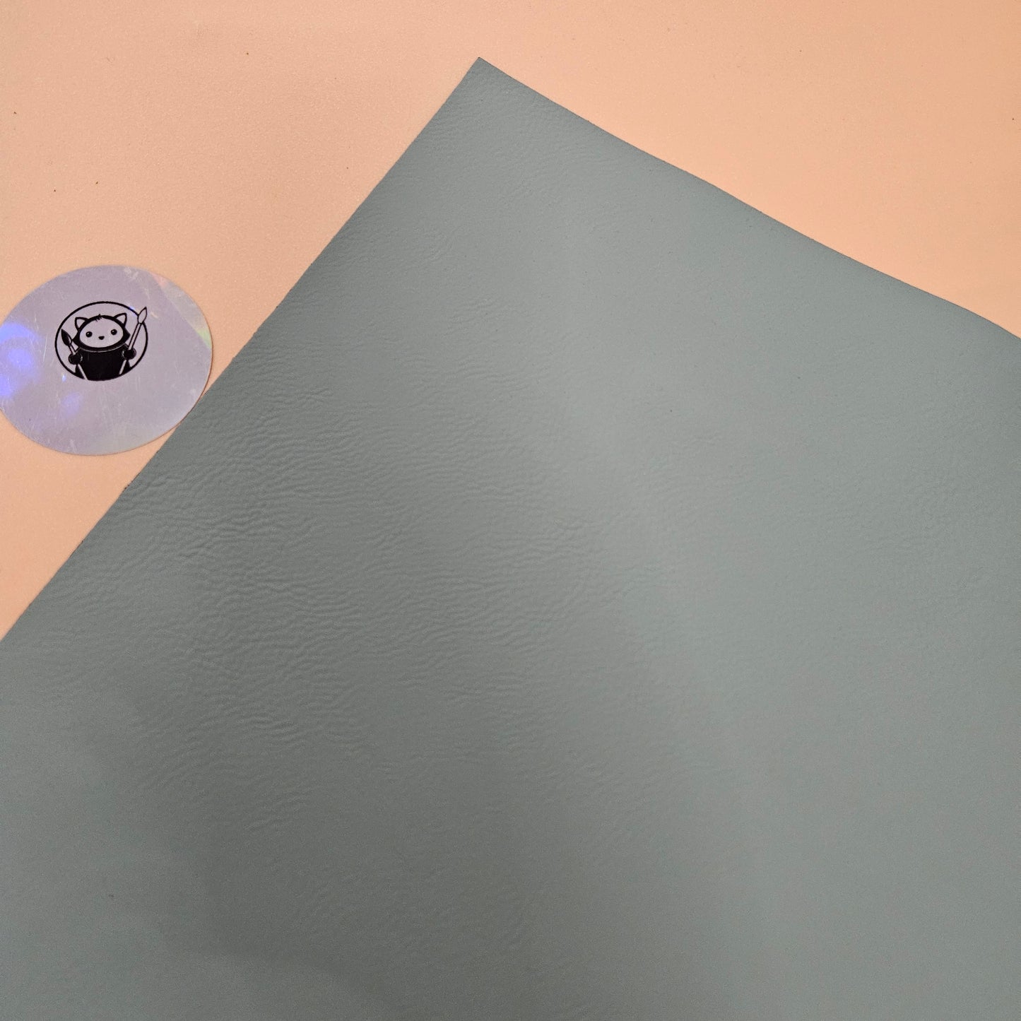 Teal - Engraves Black - Leatherette Sheet – PU Material -  Corner