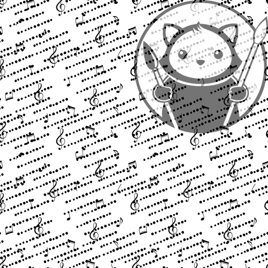 Next Level Sheet - Printed Acrylic and Plywood Sheets - Music Dots - Pattern