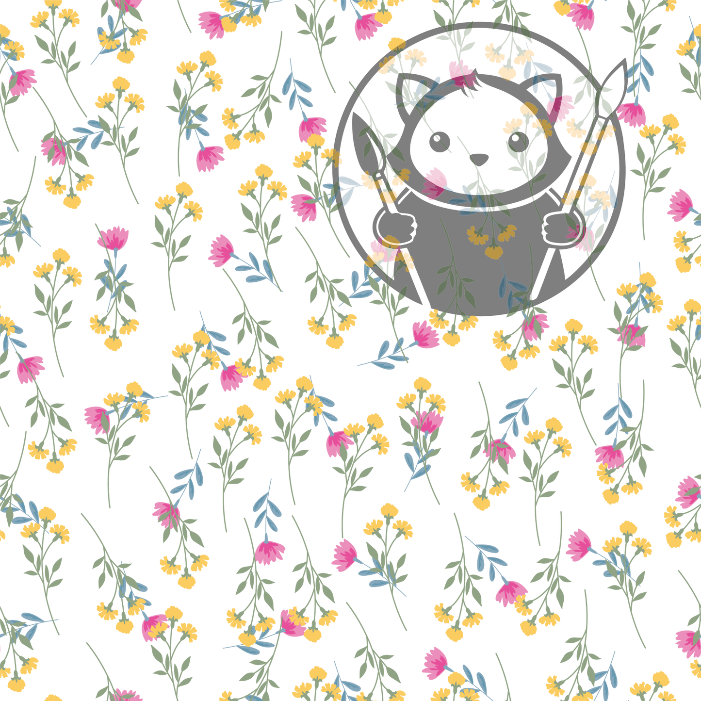 Next Level Sheet - Printed Acrylic and Plywood - Tiny Flowers Again Pattern