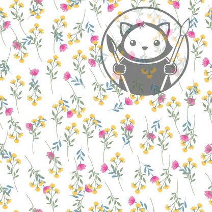 Next Level Sheet - Printed Acrylic and Plywood - Tiny Flowers Again Pattern