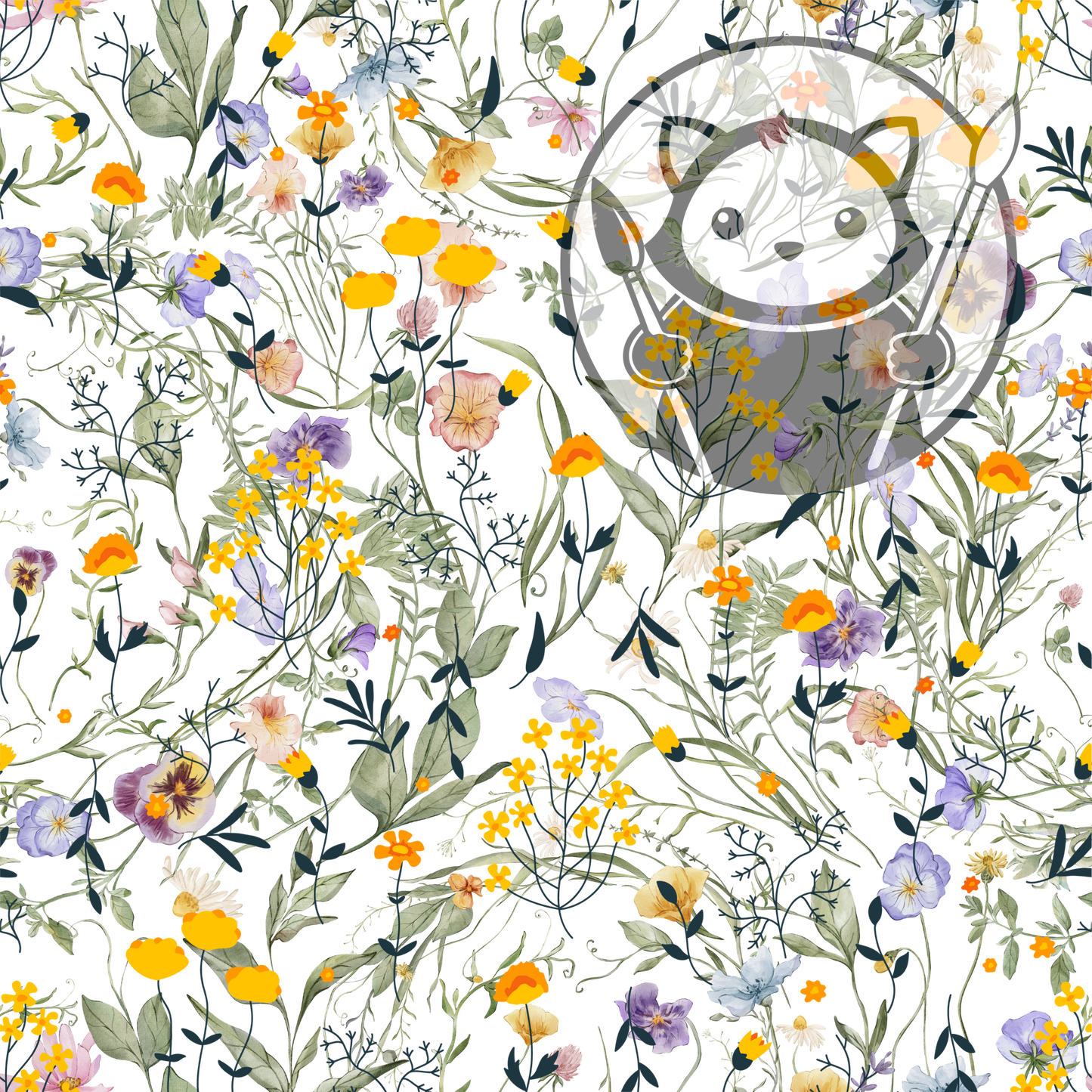 Next Level Sheet - Printed Acrylic and Plywood - Tiny Small Flowers Pattern