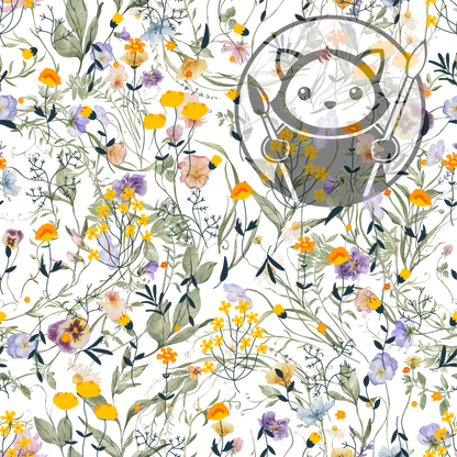 Next Level Sheet - Printed Acrylic and Plywood - Tiny Small Flowers Pattern