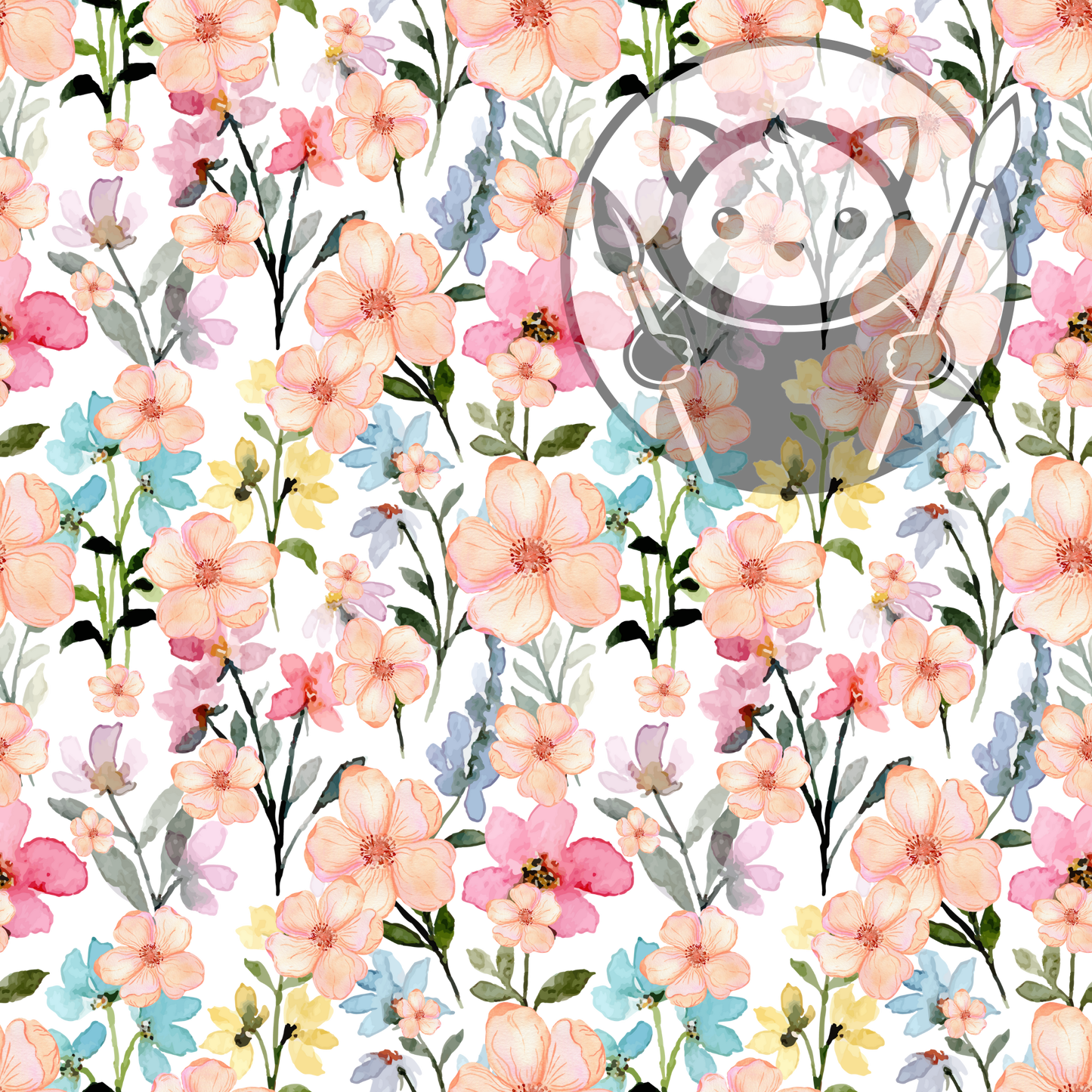 Next Level Sheet - Printed Acrylic and Plywood - Tiny Flowers Pattern