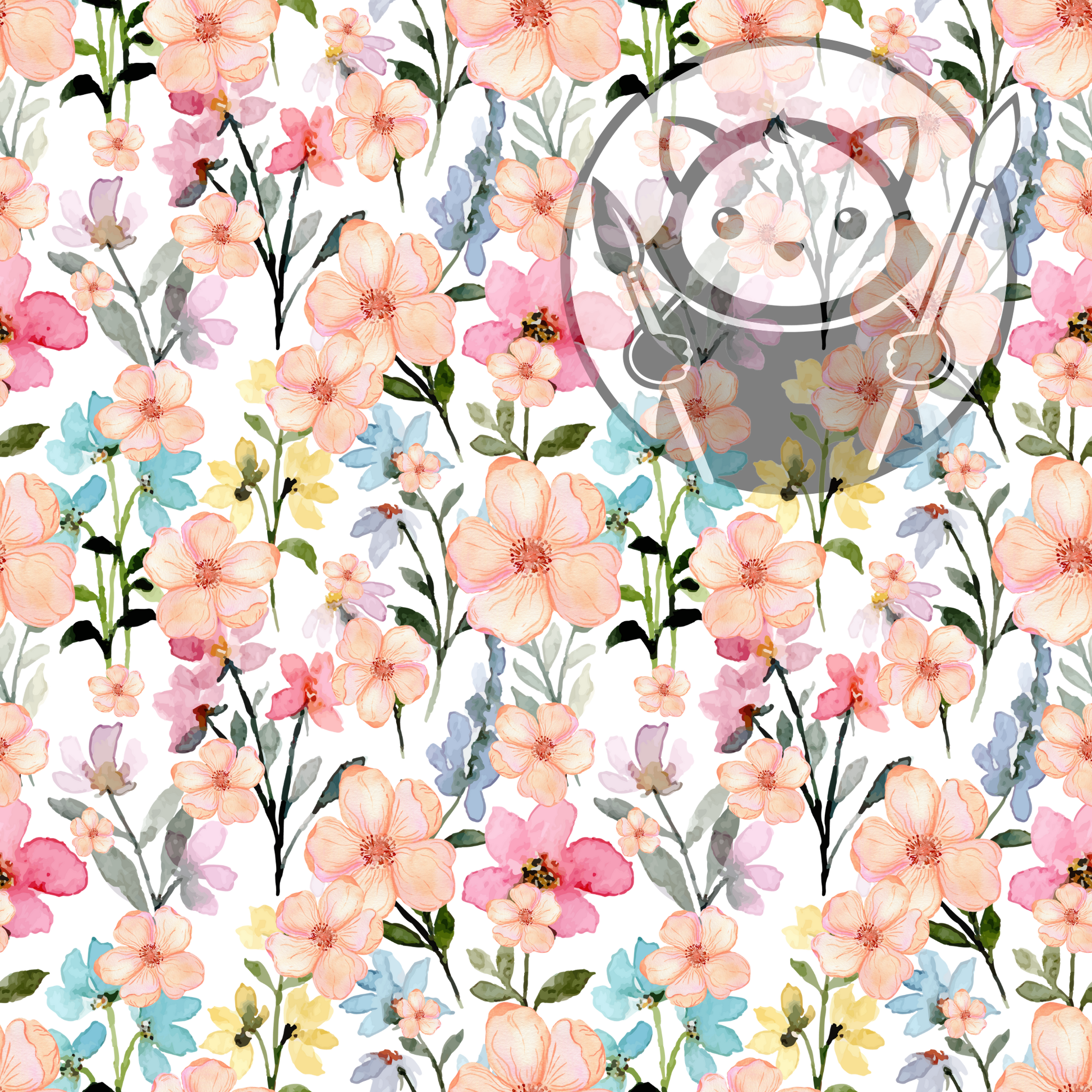 Next Level Sheet - Printed Acrylic and Plywood - Tiny Flowers Pattern