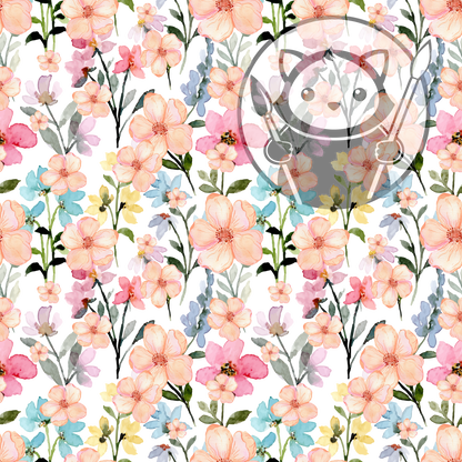 Next Level Sheet - Printed Acrylic and Plywood - Tiny Flowers Pattern