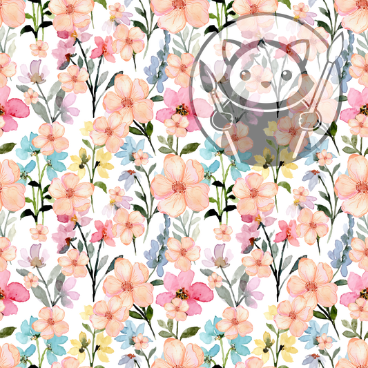 Next Level Sheet - Printed Acrylic and Plywood - Tiny Flowers Pattern