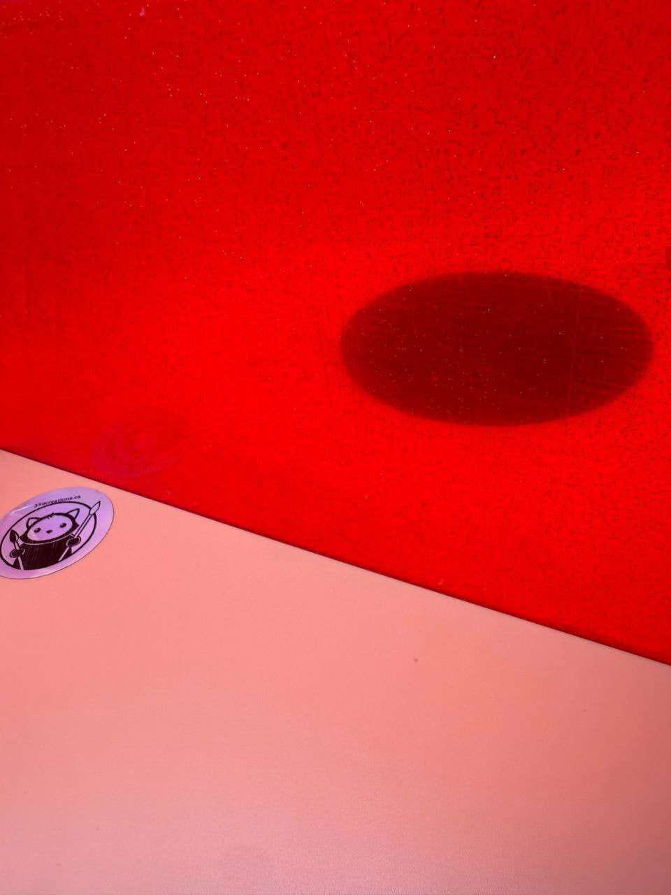 Translucent Red Glitter Acrylic sheet for Crafts