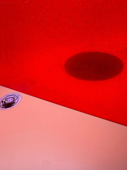 Translucent Red Glitter Acrylic sheet for Crafts