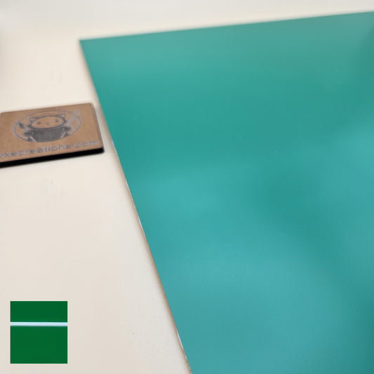 Two-Tone Acrylic for Laser Engraving: Green Engrtaves White