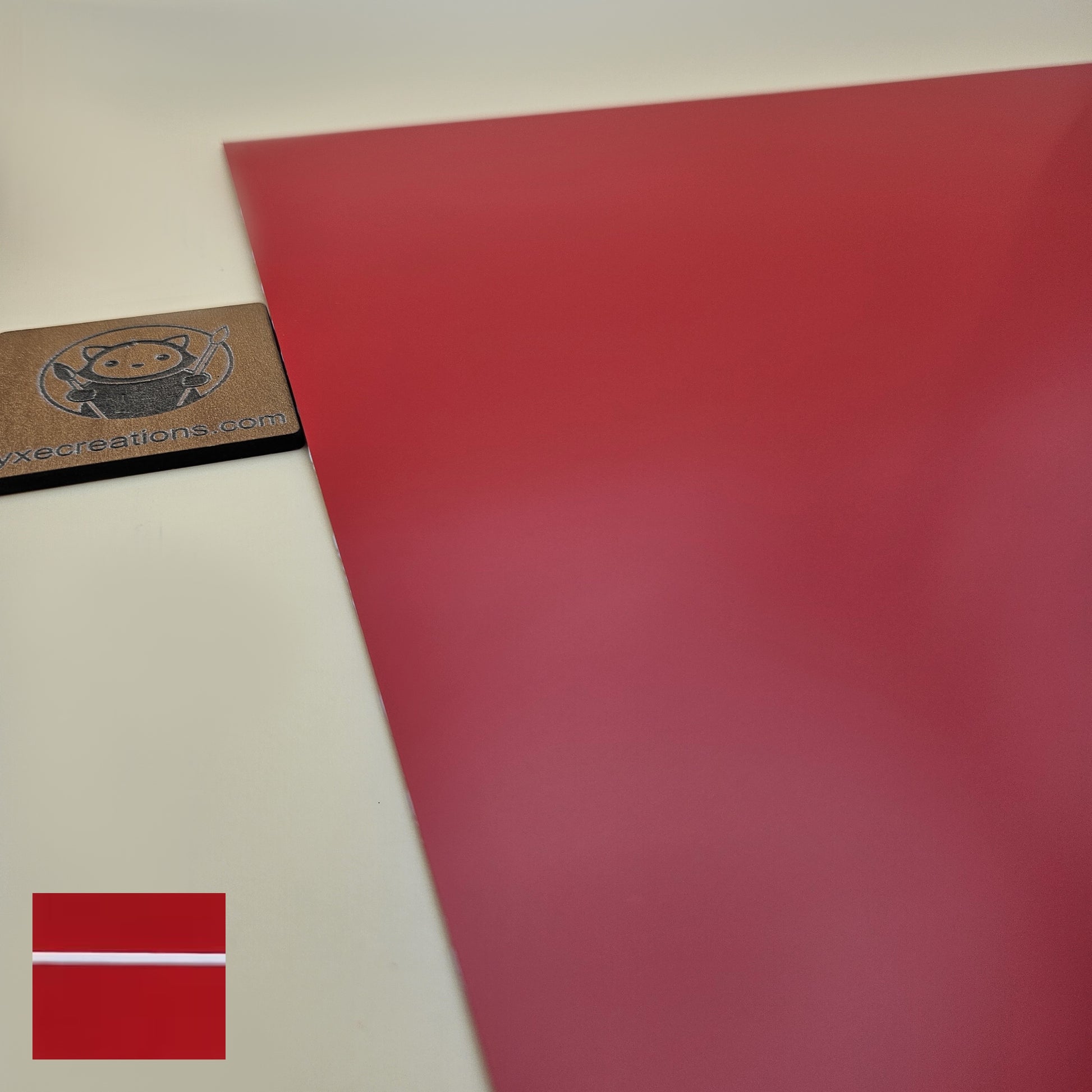 Two-Tone Acrylic for Laser Engraving: Red engraves White