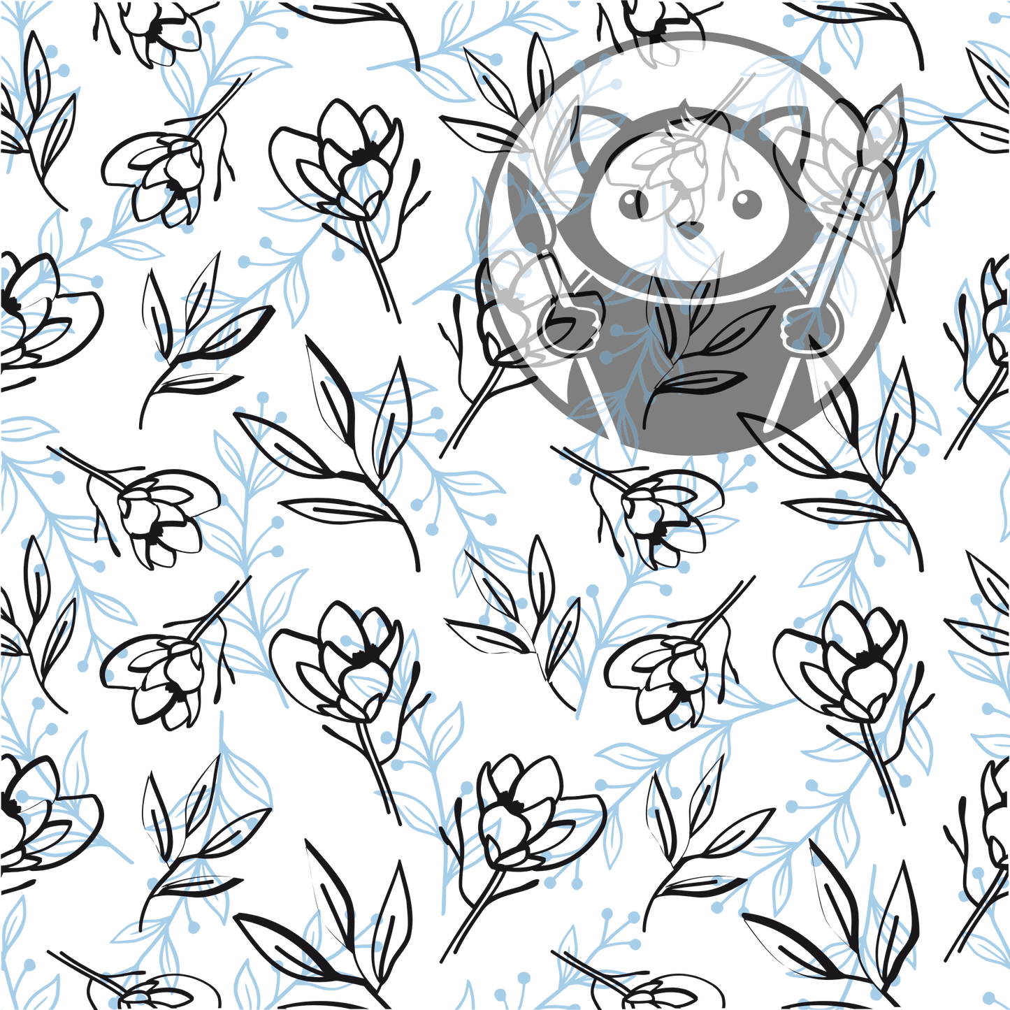 Next Level Sheet - Printed Acrylic and Plywood - Two Tone Branches Pattern