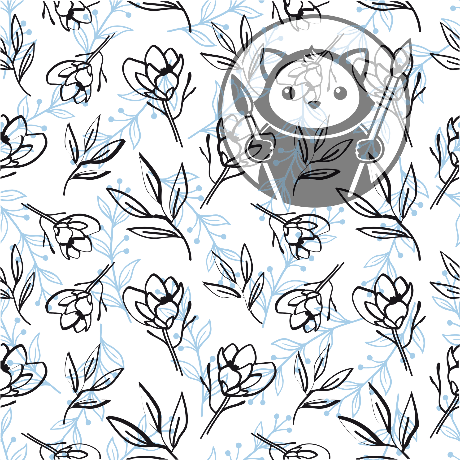 Next Level Sheet - Printed Acrylic and Plywood - Two Tone Branches Pattern