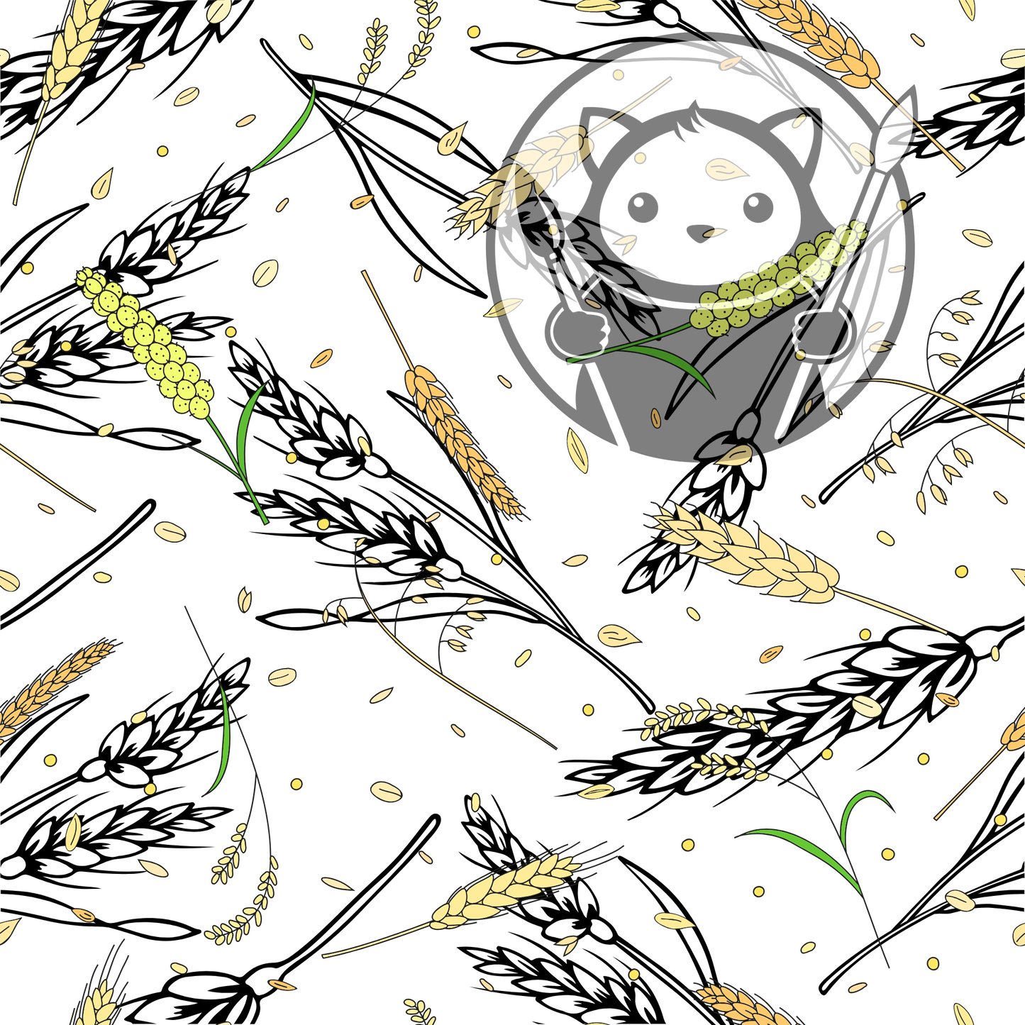 Next Level Sheet - Printed Acrylic and Plywood - Wheat and Wheat  Pattern